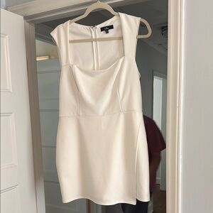 Lulu's White Sleeveless Sheath Jumpsuit